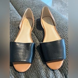 Nine West Open Toe Flats EUC
